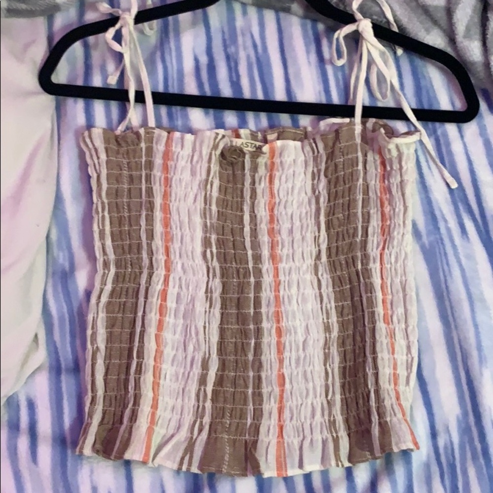 white, brown , orange top ✨